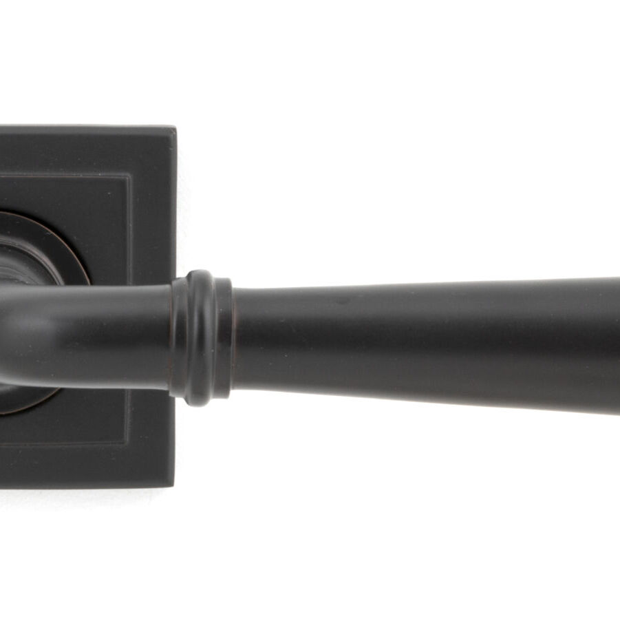 From The Anvil Aged Bronze Newbury Lever on Rose Set (Square) - Image 3