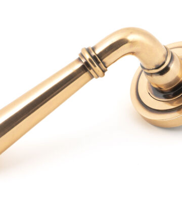 From The Anvil Polished Bronze Newbury Lever on Rose Set (Art Deco)