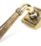 From The Anvil Aged Brass Hammered Newbury Lever on Rose Set (Square)