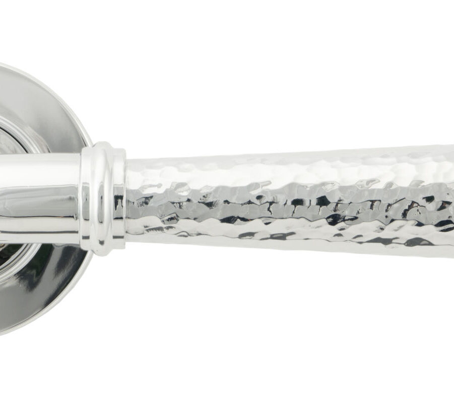 From The Anvil Pol. Chrome Hammered Newbury Lever on Rose Set (Plain) - Image 3