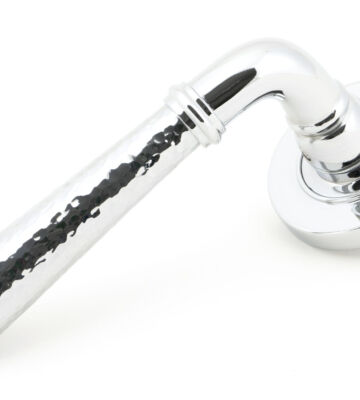 From The Anvil Pol. Chrome Hammered Newbury Lever on Rose Set (Plain)