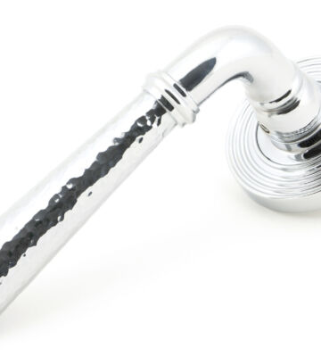 From The Anvil Pol. Chrome Hammered Newbury Lever on Rose Set (Beehive)