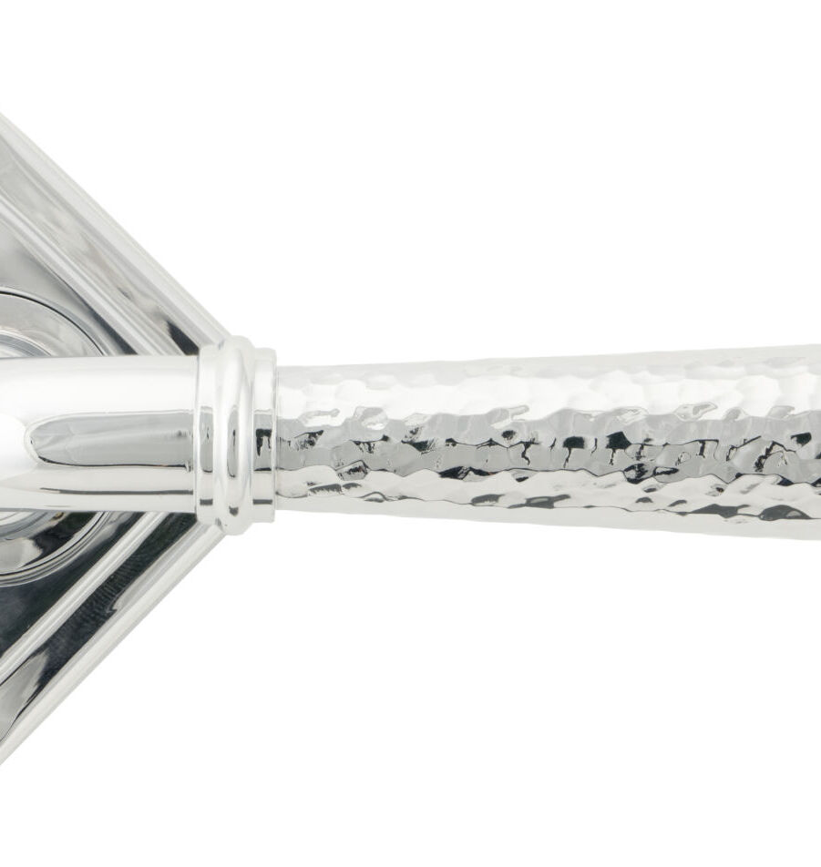 From The Anvil Pol. Chrome Hammered Newbury Lever on Rose Set (Square) - Image 4