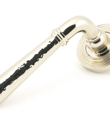 From The Anvil Pol. Nickel Hammered Newbury Lever on Rose Set (Beehive)