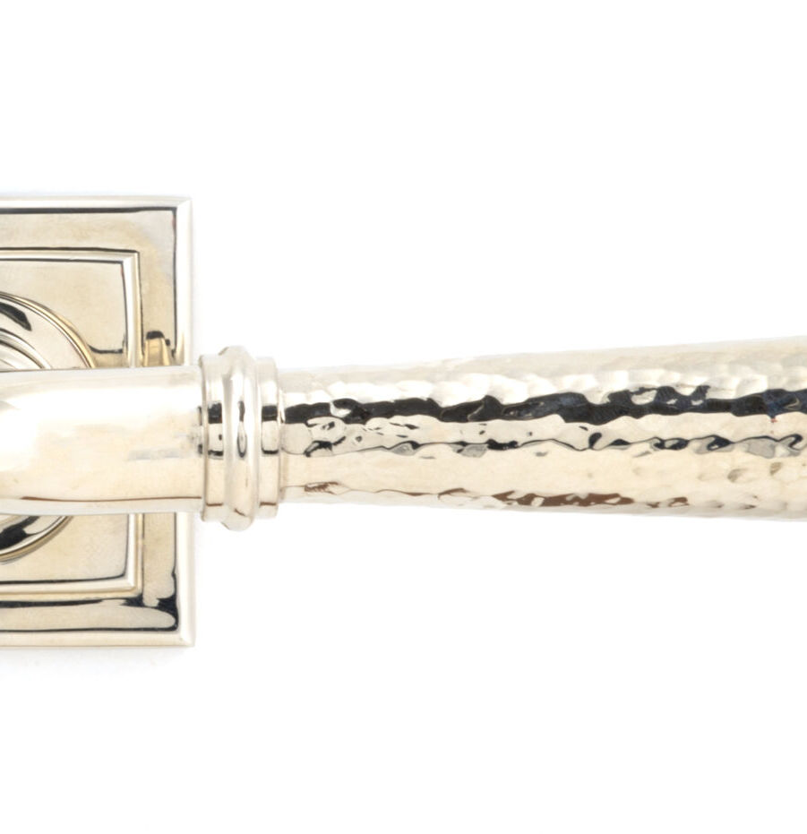 From The Anvil Pol. Nickel Hammered Newbury Lever on Rose Set (Square) - Image 3