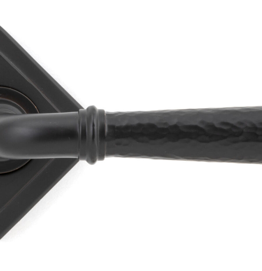 From The Anvil Aged Bronze Hammered Newbury Lever on Rose Set (Square) - Image 4