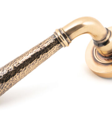 From The Anvil Pol. Bronze Hammered Newbury Lever on Rose Set (Plain)
