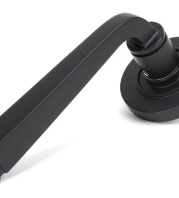 From The Anvil Aged Bronze Avon Round Lever on Rose Set (Plain)