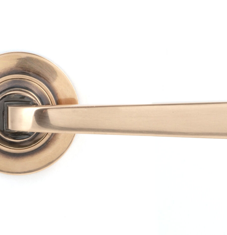 From The Anvil Polished Bronze Avon Round Lever on Rose Set (Plain) - Image 3