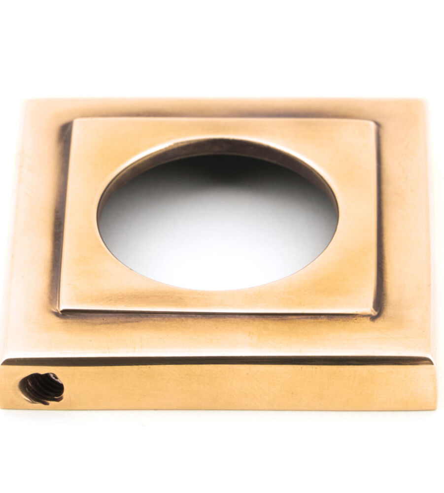 From The Anvil Polished Bronze Avon Round Lever on Rose Set (Square) - Image 3