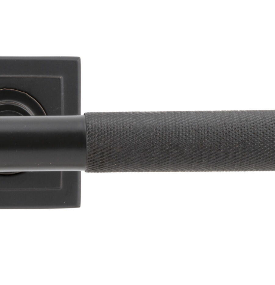 From The Anvil Aged Bronze Brompton Lever on Rose Set (Square) - Image 3