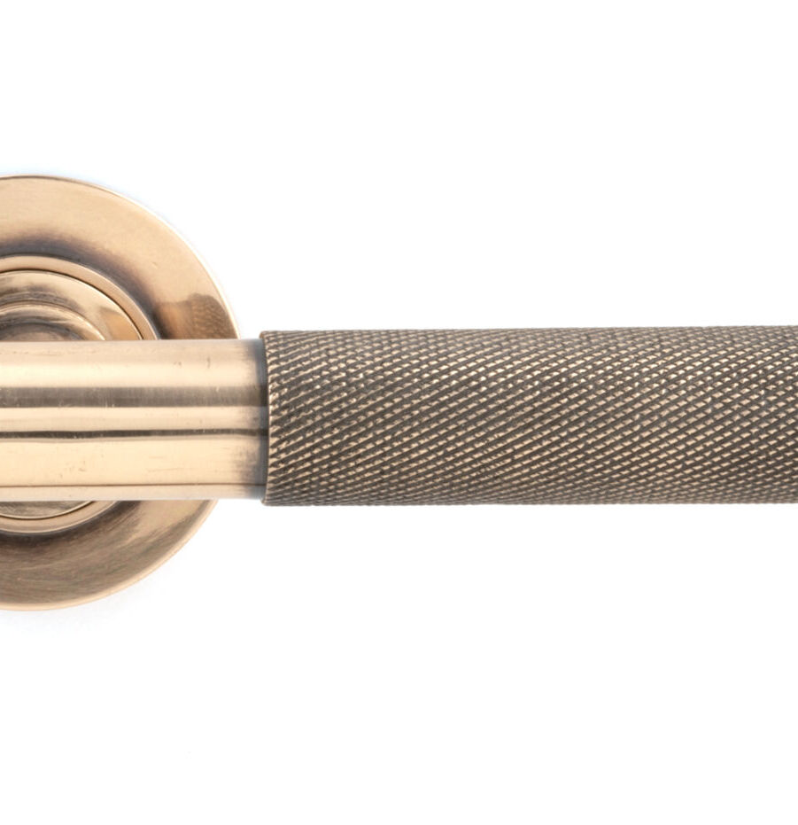 From The Anvil Polished Bronze Brompton Lever on Rose Set (Plain) - Image 3