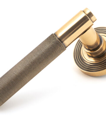 From The Anvil Polished Bronze Brompton Lever on Rose Set (Beehive)