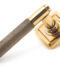 From The Anvil Polished Bronze Brompton Lever on Rose Set (Square)