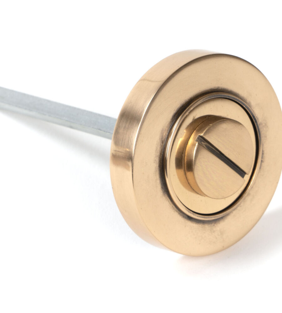 From The Anvil Polished Bronze Round Thumbturn Set (Plain) - Image 4
