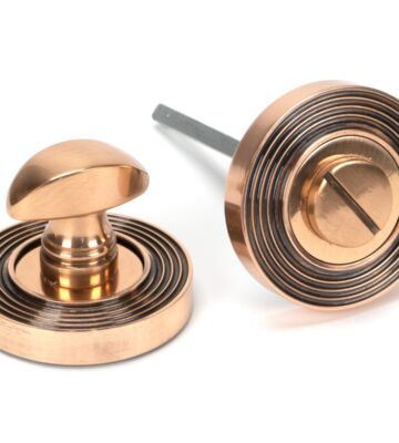 From The Anvil Polished Bronze Round Thumbturn Set (Beehive)