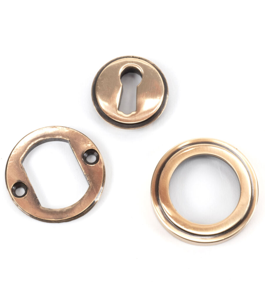 From The Anvil Polished Bronze Round Escutcheon (Art Deco) - Image 4