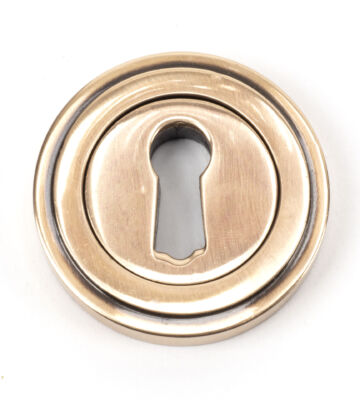 From The Anvil Polished Bronze Round Escutcheon (Art Deco)