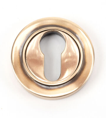 From The Anvil Polished Bronze Round Euro Escutcheon (Plain)
