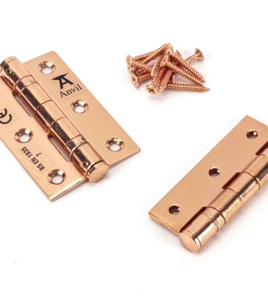 From The Anvil Polished Bronze 3" Ball Bearing Butt Hinge (pair) ss - Image 3