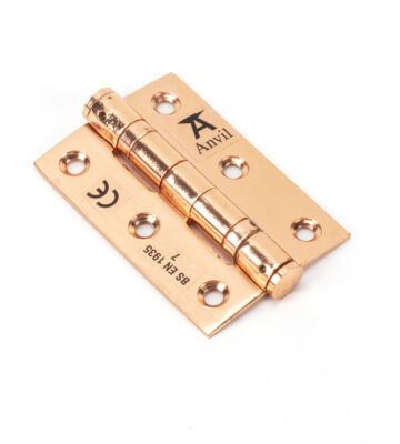 From The Anvil Polished Bronze 3″ Ball Bearing Butt Hinge (pair) ss