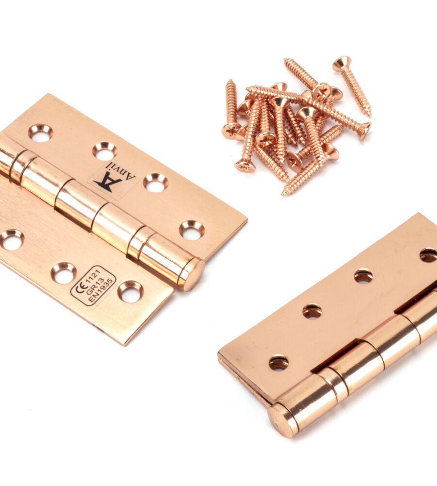 From The Anvil Polished Bronze 4" Ball Bearing Butt Hinge (pair) ss - Image 3