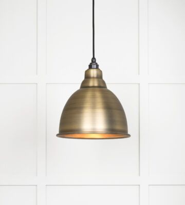 From The Anvil Aged Brass Brindley Pendant