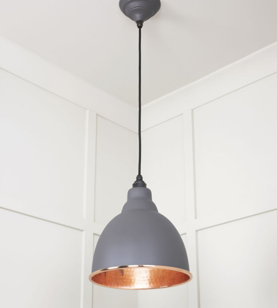 From The Anvil Hammered Copper Brindley Pendant in Bluff - Image 4
