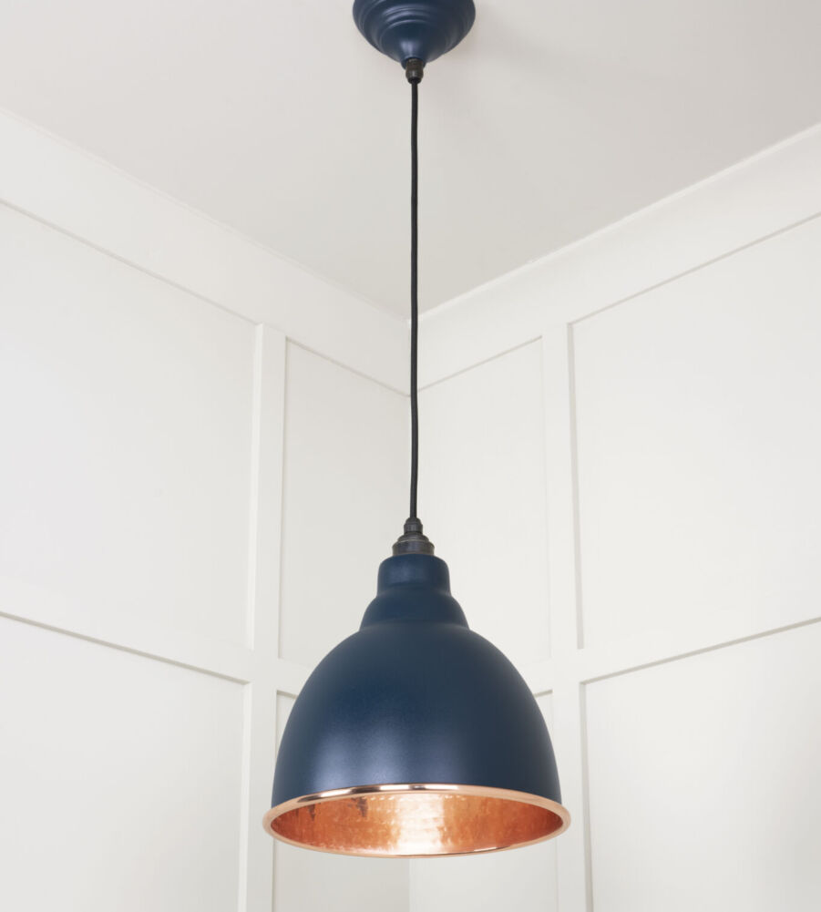 From The Anvil Hammered Copper Brindley Pendant in Dusk - Image 4