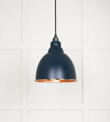 From The Anvil Hammered Copper Brindley Pendant In Dusk