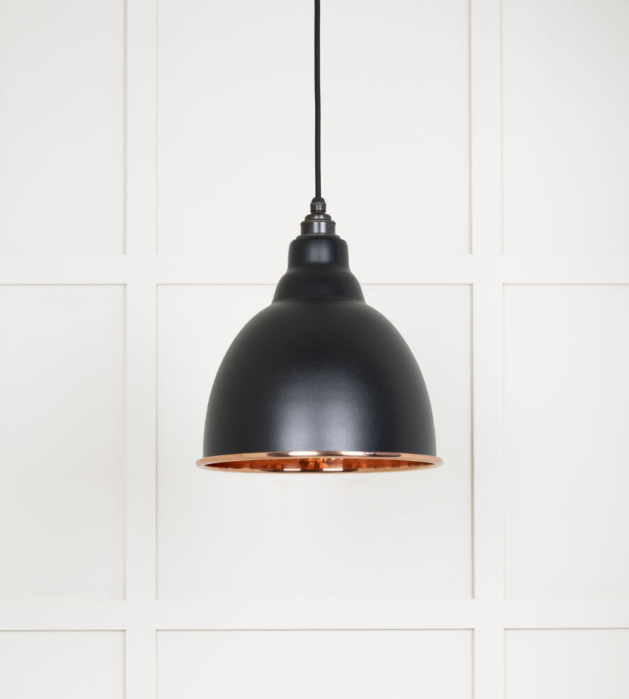 From The Anvil Hammered Copper Brindley Pendant in Elan Black - Image 3