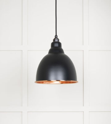 From The Anvil Hammered Copper Brindley Pendant in Elan Black