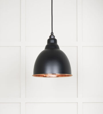 From The Anvil Smooth Copper Brindley Pendant In Elan Black
