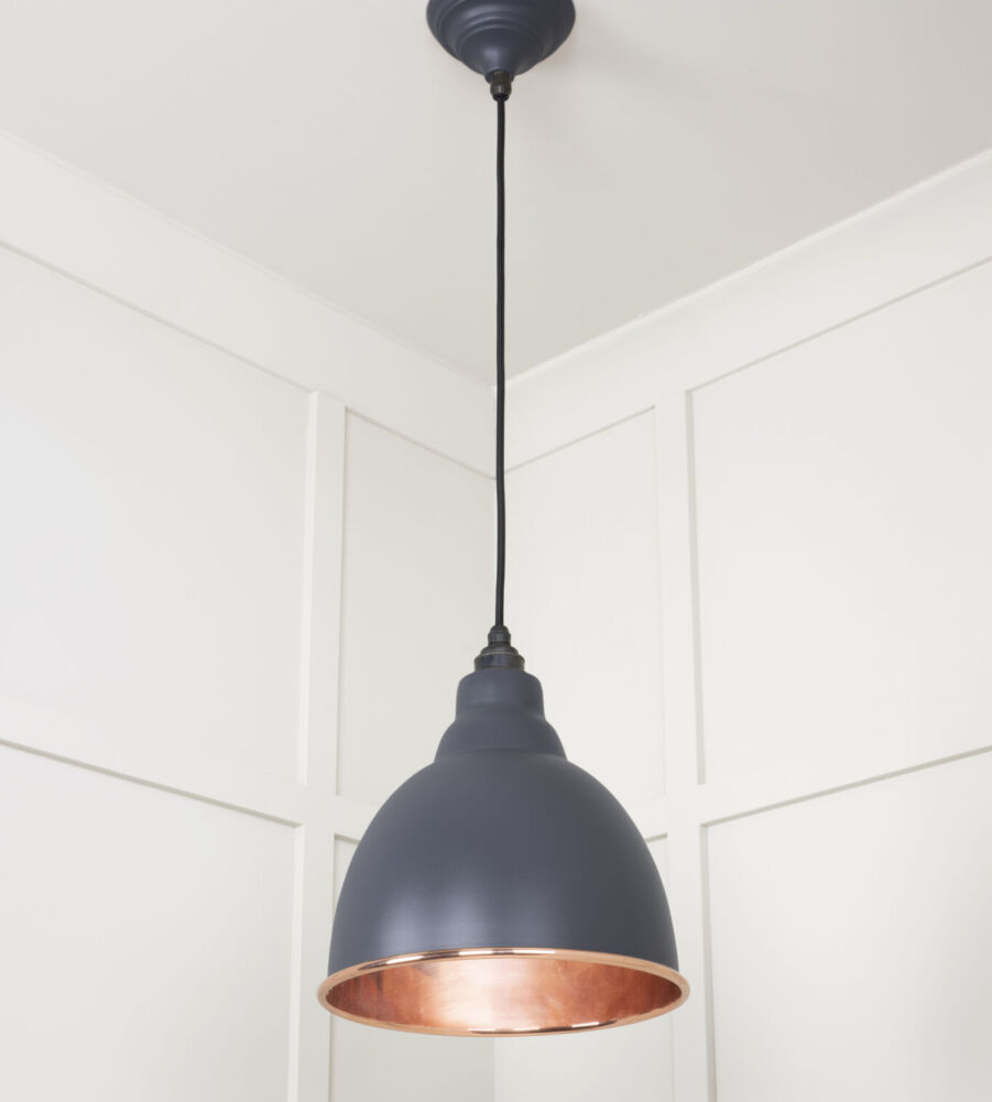 From The Anvil Smooth Copper Brindley Pendant in Slate - Image 4