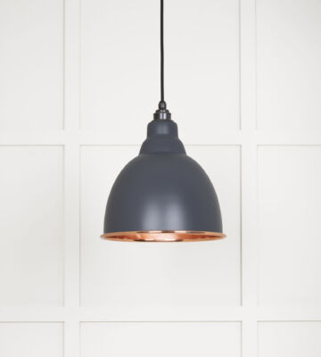 From The Anvil Smooth Copper Brindley Pendant in Slate