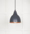 From The Anvil Smooth Copper Brindley Pendant in Slate