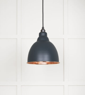 From The Anvil Smooth Copper Brindley Pendant in Soot