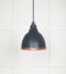 From The Anvil Smooth Copper Brindley Pendant in Soot
