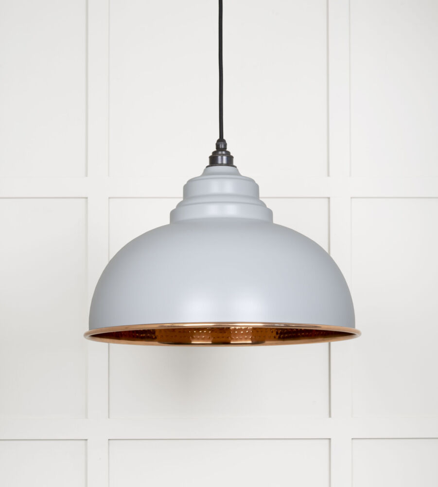 From The Anvil Hammered Copper Harborne Pendant in Birch - Image 3