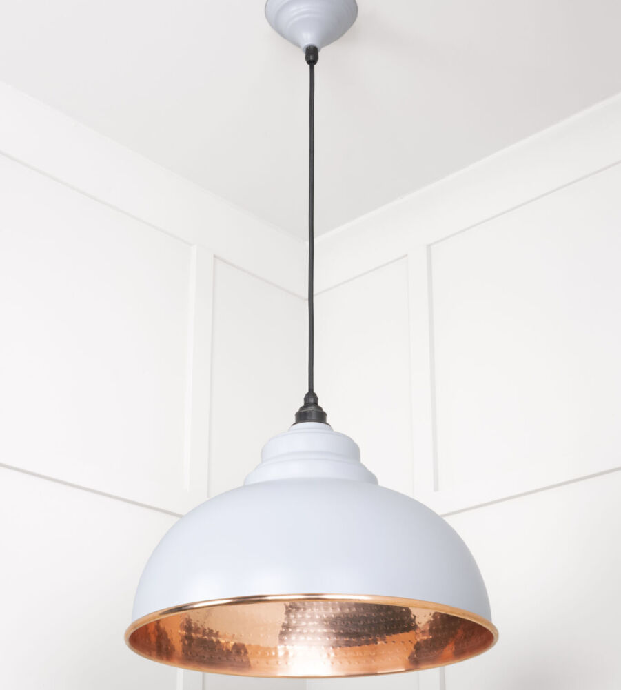 From The Anvil Hammered Copper Harborne Pendant in Birch - Image 4