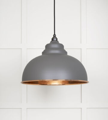 From The Anvil Hammered Copper Harborne Pendant in Bluff