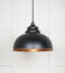 From The Anvil Hammered Copper Harborne Pendant in Elan Black