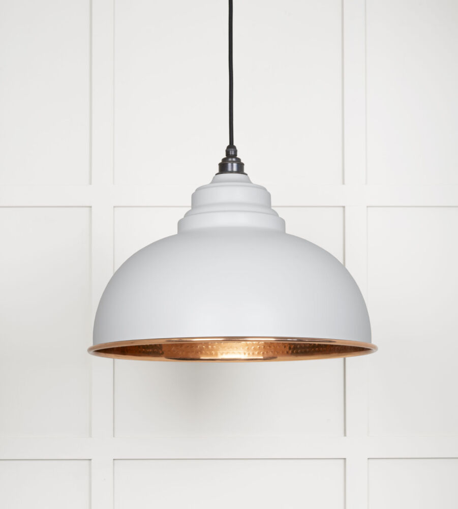 From The Anvil Hammered Copper Harborne Pendant in Flock