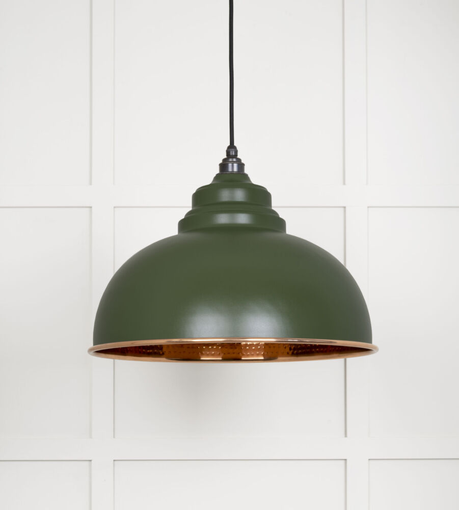 From The Anvil Hammered Copper Harborne Pendant in Heath - Image 3