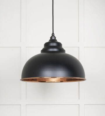 From The Anvil Smooth Copper Harborne Pendant in Elan Black