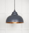 From The Anvil Hammered Copper Harborne Pendant in Slate