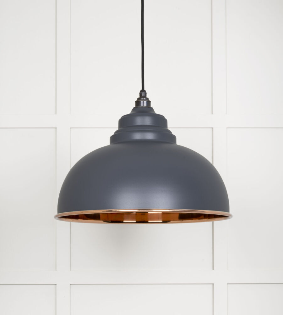 From The Anvil Smooth Copper Harborne Pendant in Slate - Image 3