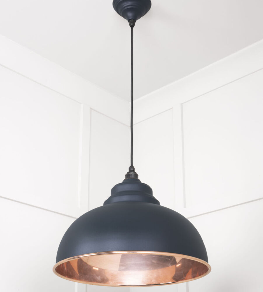 From The Anvil Smooth Copper Harborne Pendant in Soot - Image 4