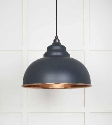 From The Anvil Smooth Copper Harborne Pendant in Soot
