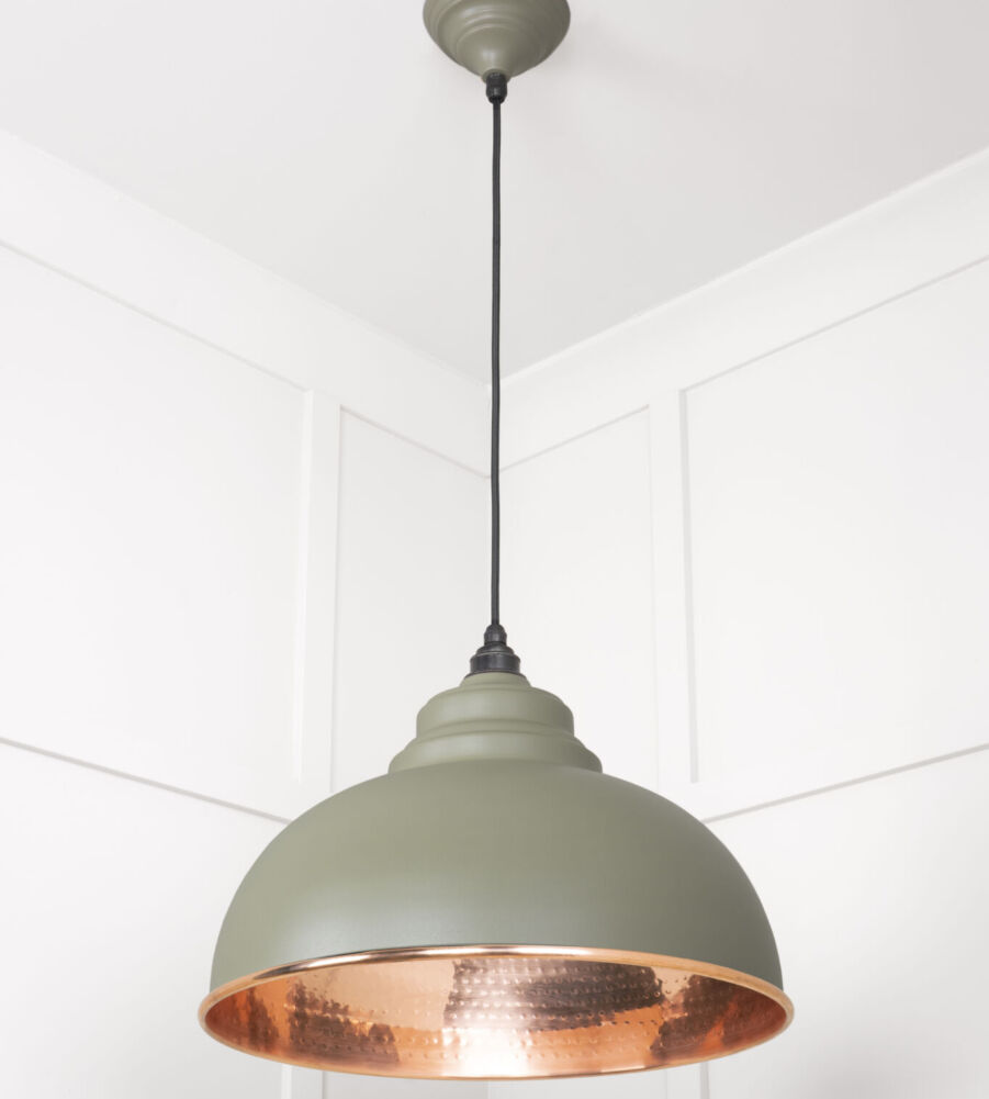 From The Anvil Hammered Copper Harborne Pendant in Tump - Image 4